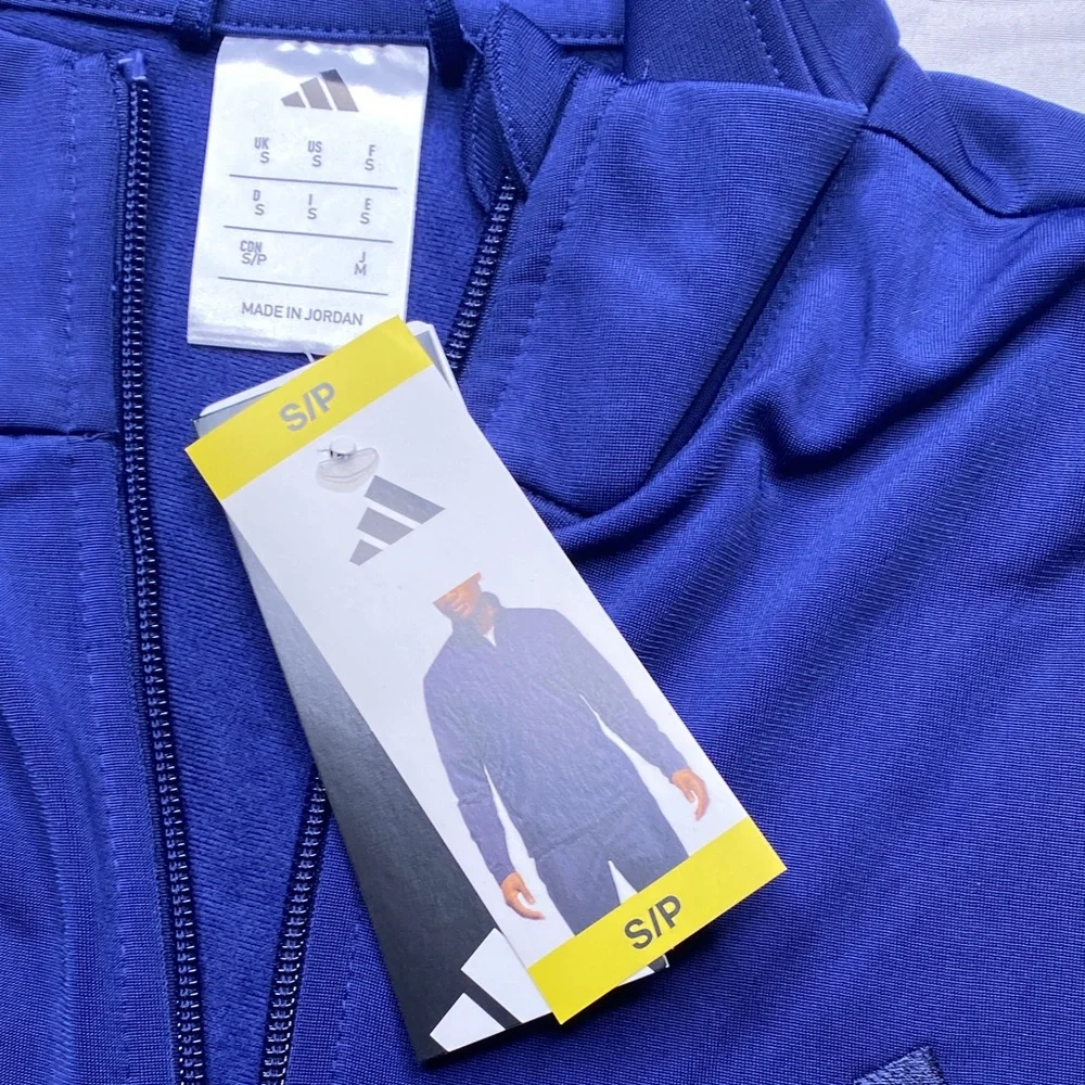 NWT-Adidas Royal Blue‎ Full Zip Jacket Size Small